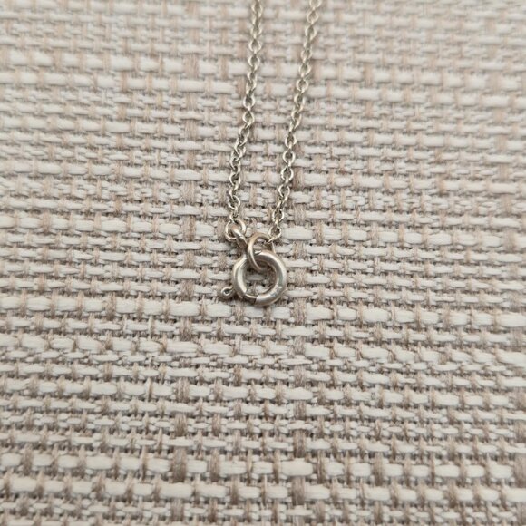 18 Inch Sterling Silver Breast Cancer Pink Ribbon Rustic Necklace A4747 - Picture 6 of 8